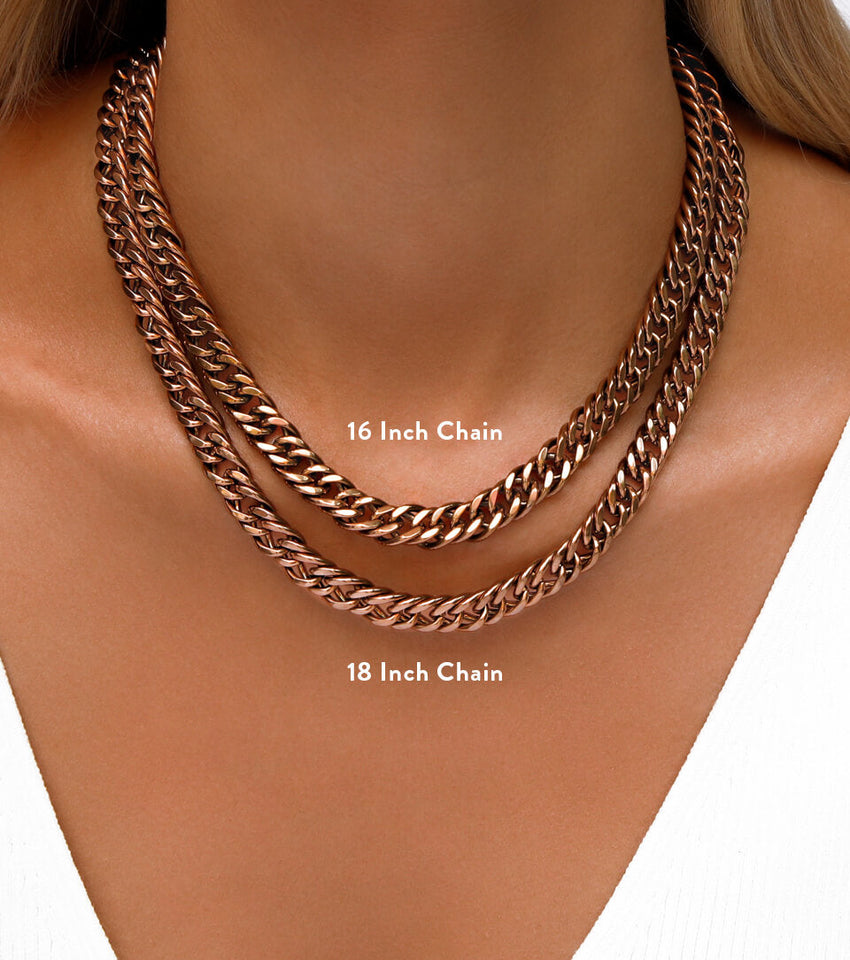abbott lyon curb chain necklace rose gold
